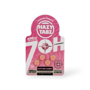 hazy tabz maximum strength 7 hydroxy cotton candy 100mg tablet 4ct 78233