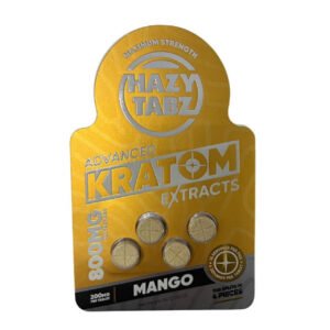 hazy tabz advanced kratom extracts 800mg 4ct mango 71114