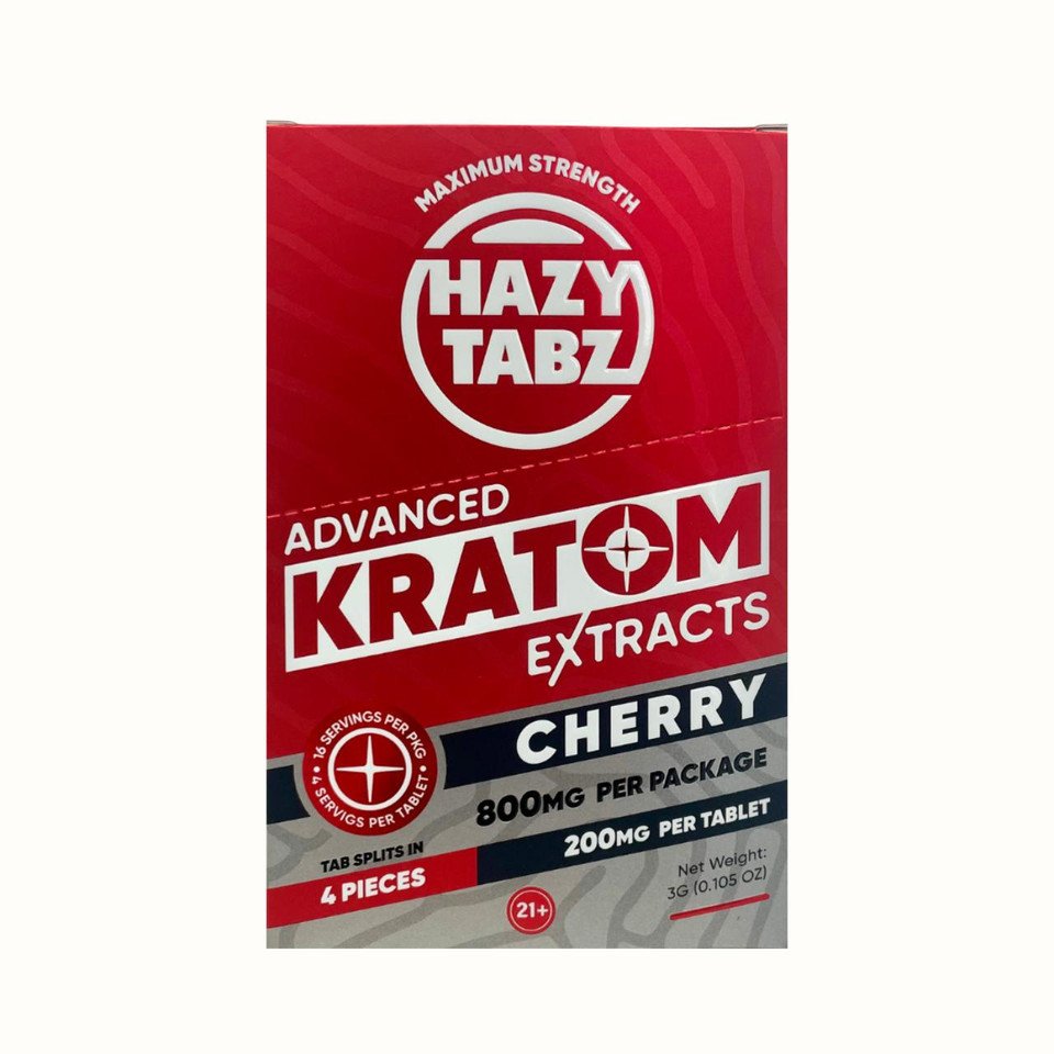 Hazy Tabz Advanced Kratom Extracts 800MG 4CT Cherry