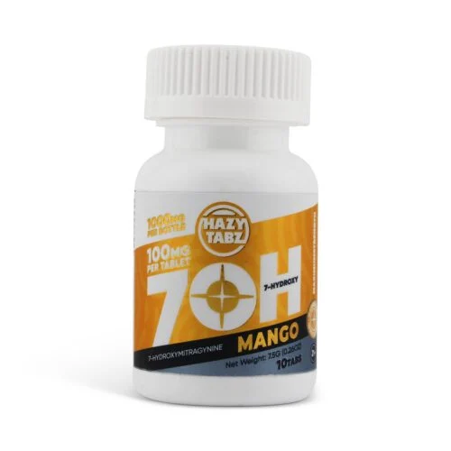 Hazy Tabz 7 Hydroxy Chewable Tablets Mango 100mg 10count Front 500x500 1